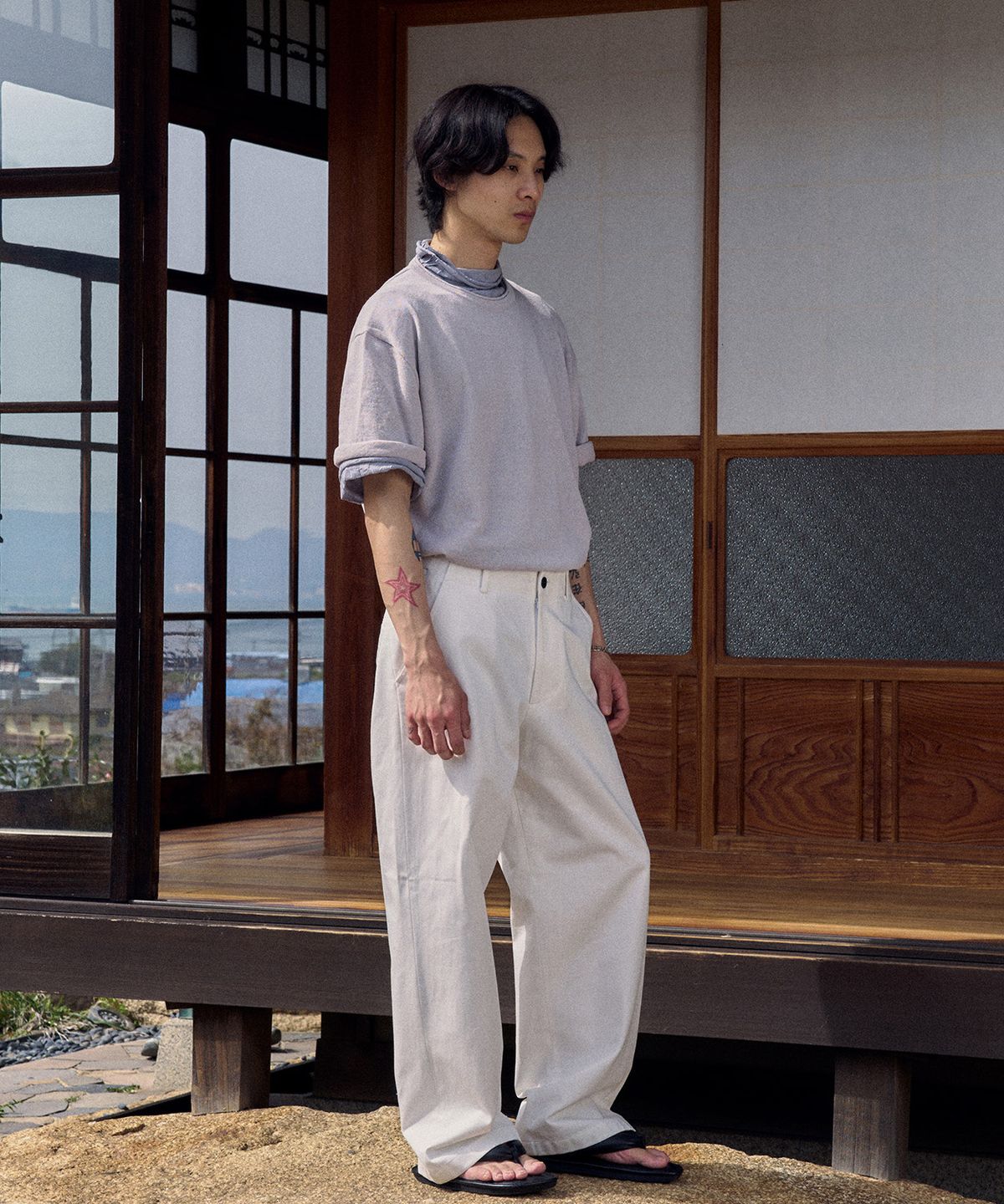 유스(YOUTH) Knit H/S T-shirt - Light Grey