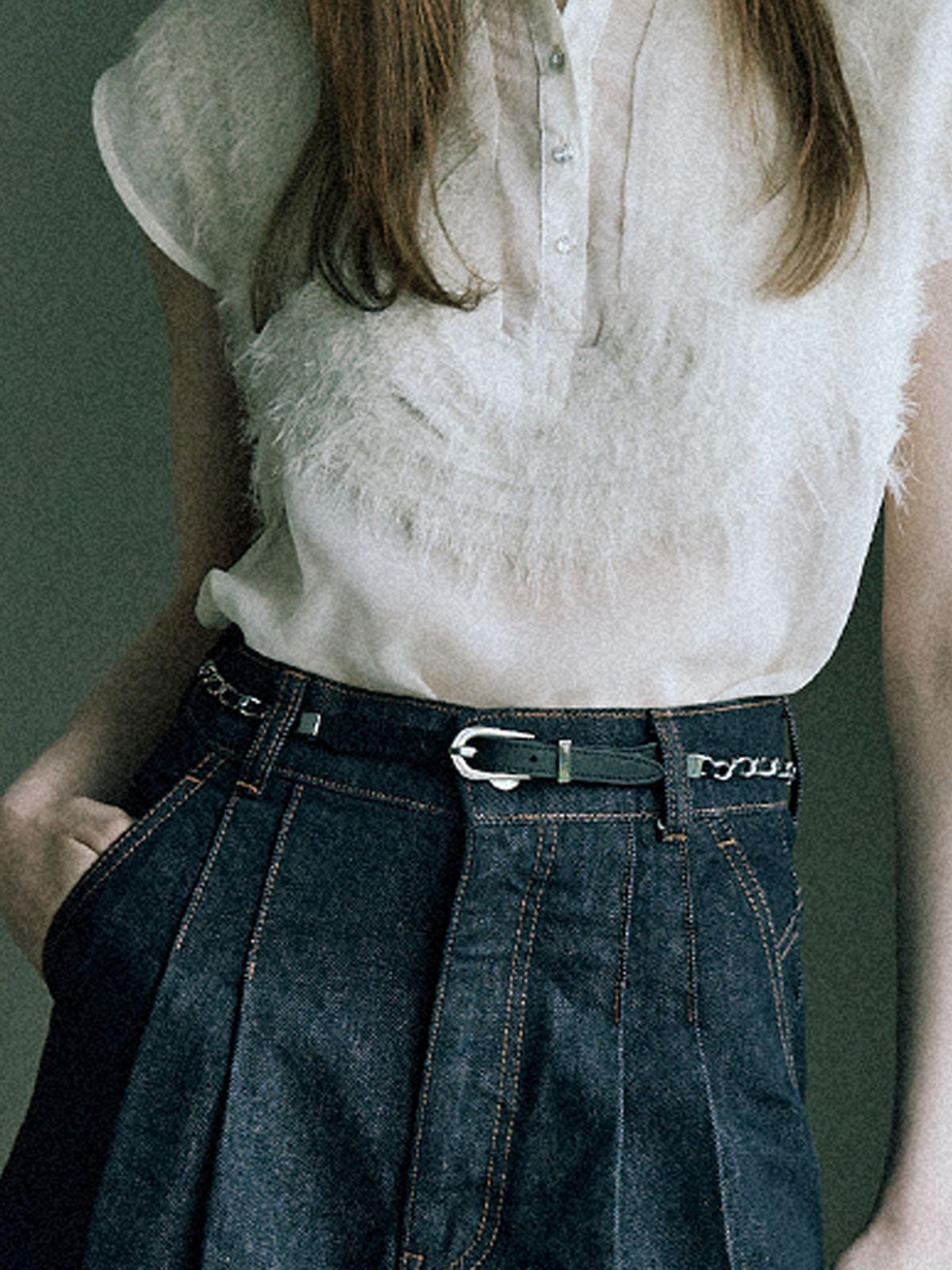 바니스뉴욕(BARNEYS NEWYORK) 오리진 체인 벨트 실버