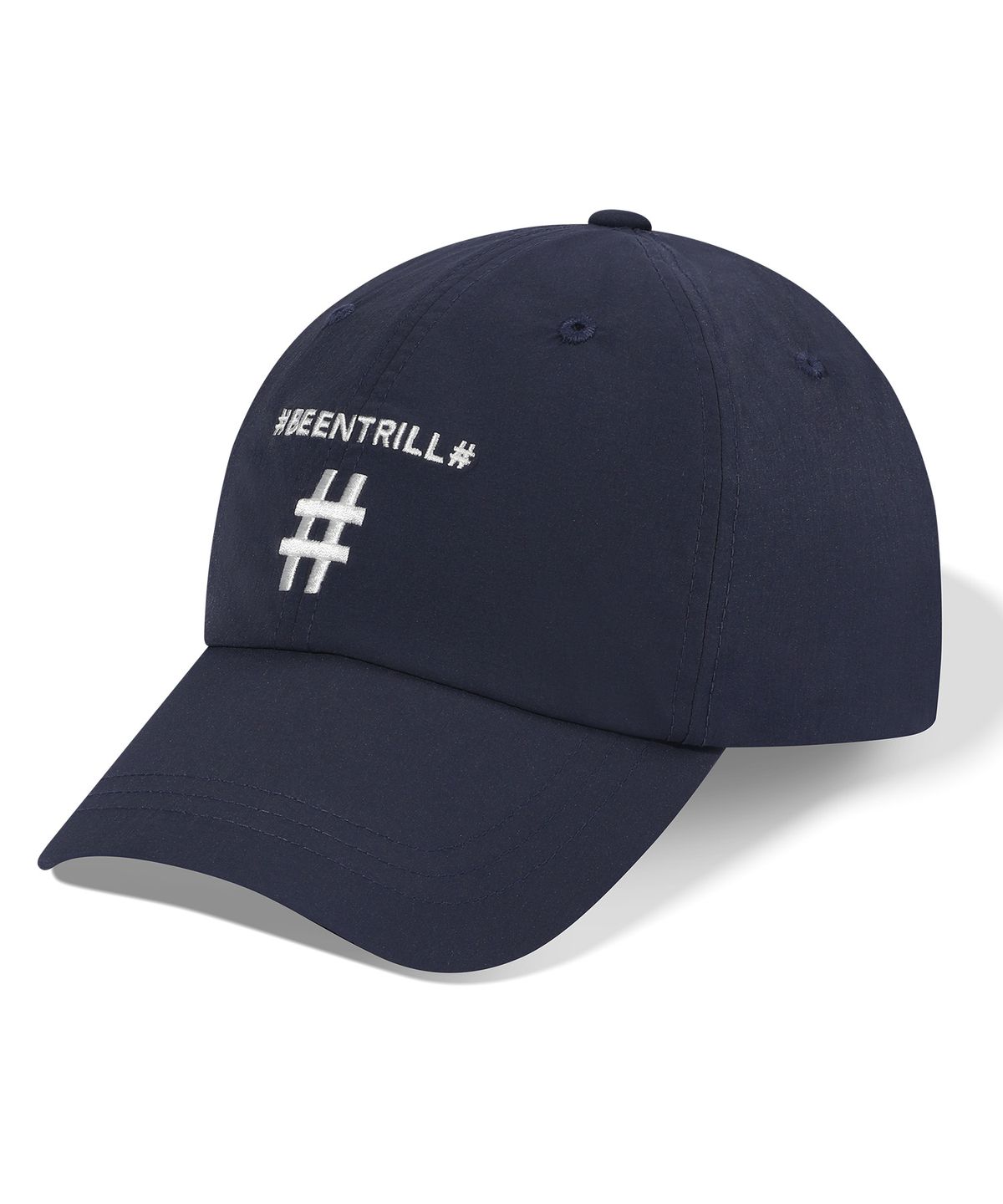 빈트릴(BEENTRILL) 우븐 테크 볼캡(인디고)