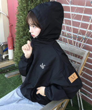 밀란 시그니처 로고 후드 바람막이 윈드브레이커