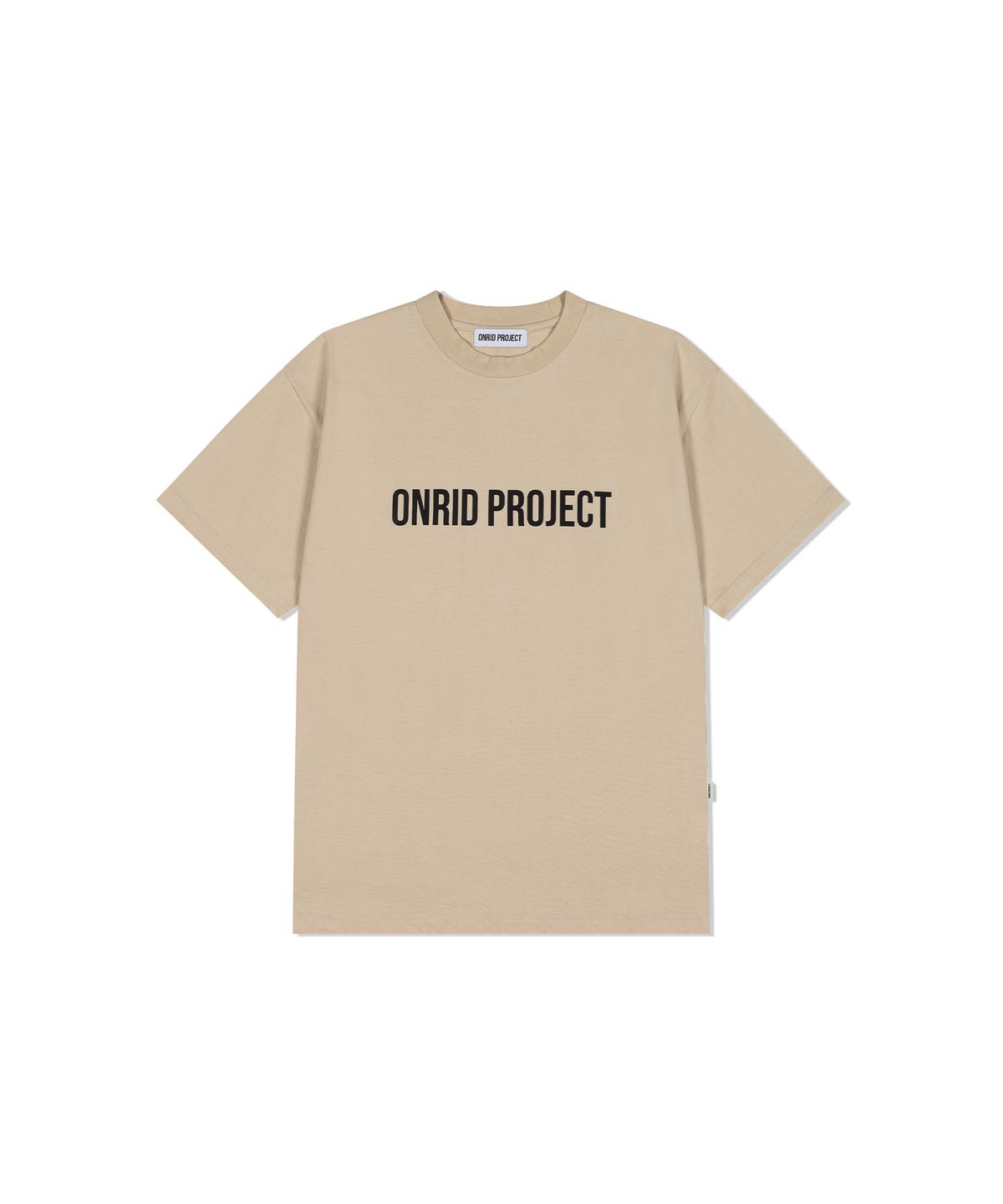 온리드프로젝트(ONRIDPROJECT) 빅 로고 티셔츠 - 베이지
