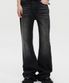 시그니처 플레어 데님 팬츠 빈티지블랙