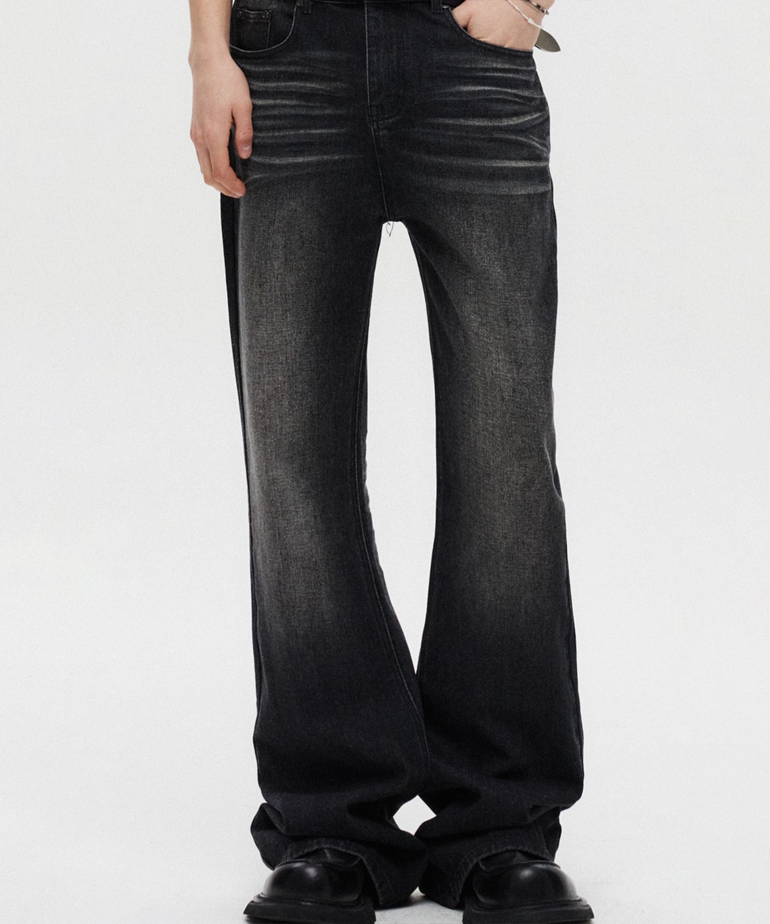 ◇DNSR◇ Signature flare denim pants black MUSINSA | DNSR Signature Flare Denim Pants Vintage Black