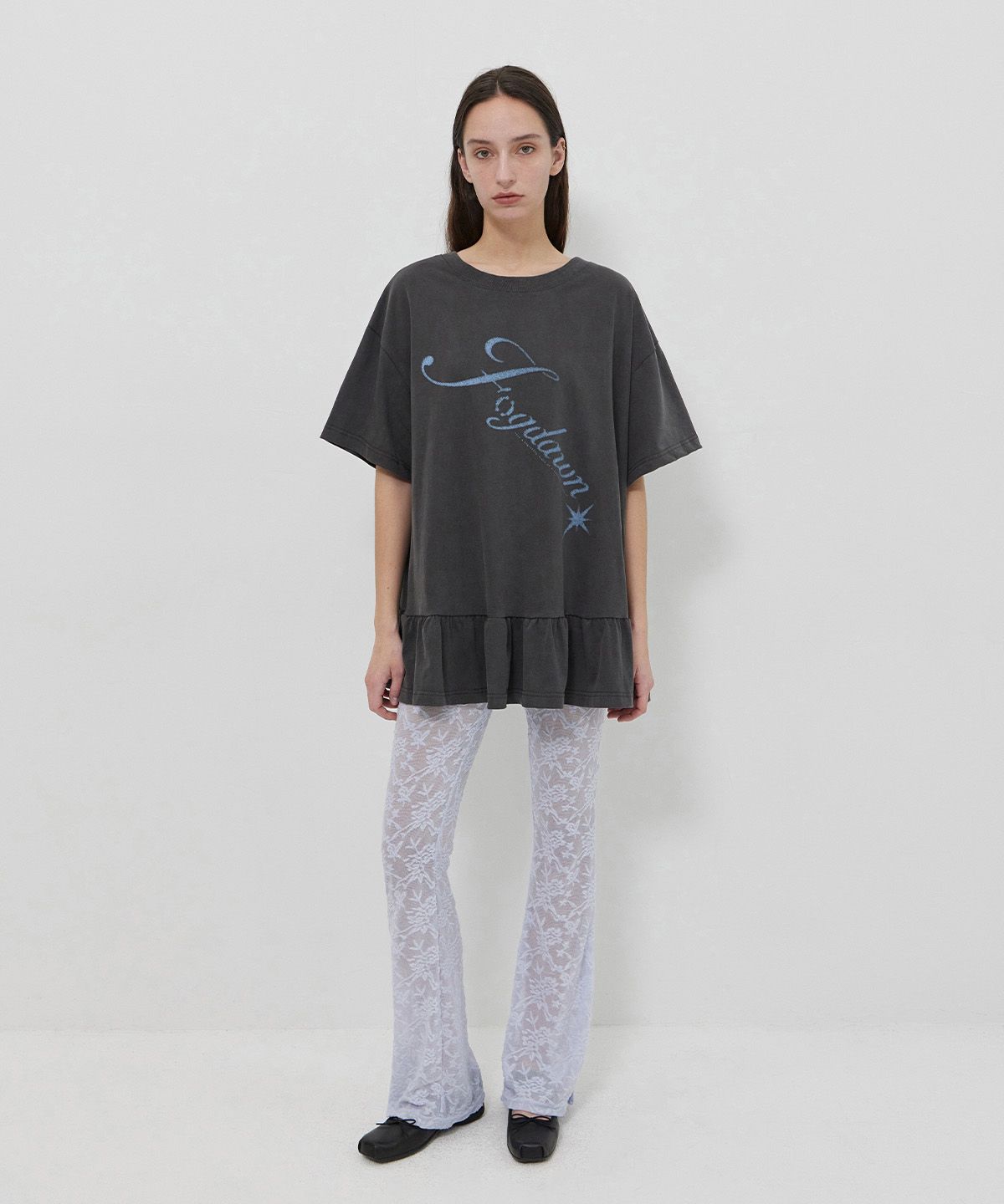 ワンピース FOGDAWN Stardust Cotton Frill Dress MUSINSA公式 | FOGDAWN Stardust Cotton Frill Dress (charcoal)