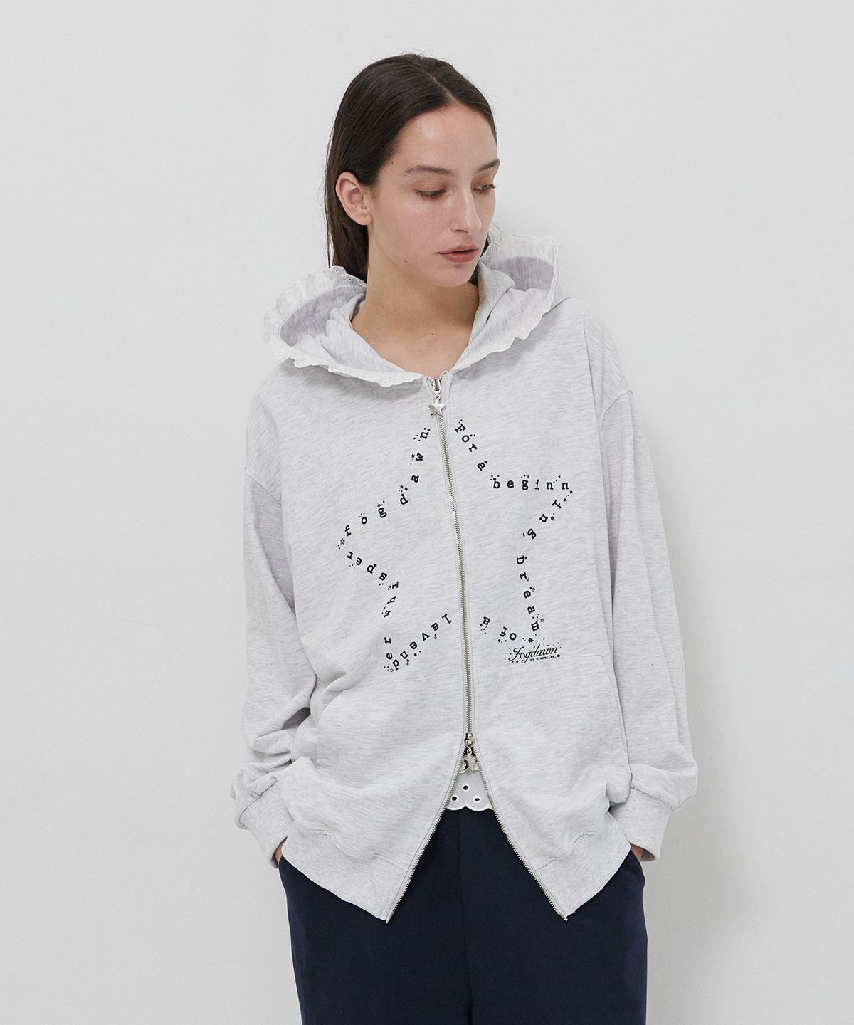 トップス MUSINSA LACE BUTTON HOODIE TOP MUSINSA LACE BUTTON HOODIE TOP - メルカリ