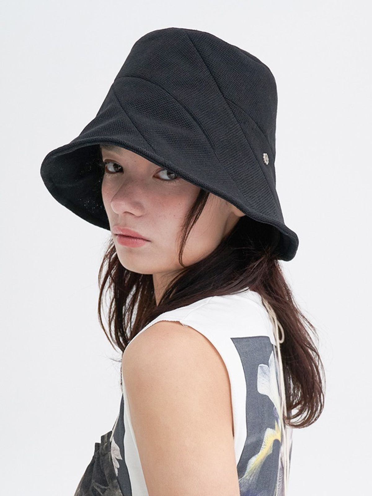 브라운햇(BROWNHAT) 델리케이트 패널 햇 - 블랙