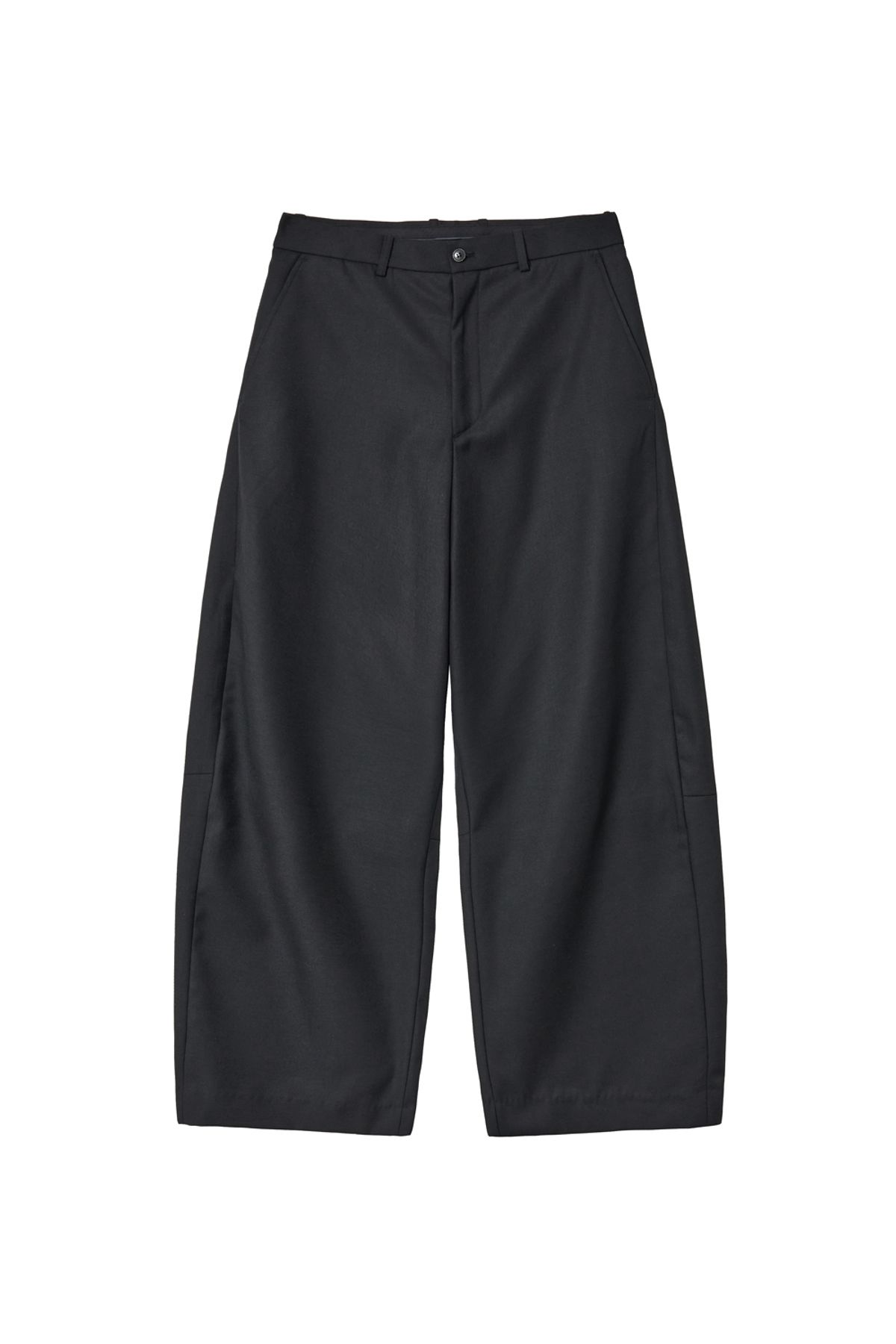 해칭룸(HATCHINGROOM) Wide Curve Trousers Wool Black