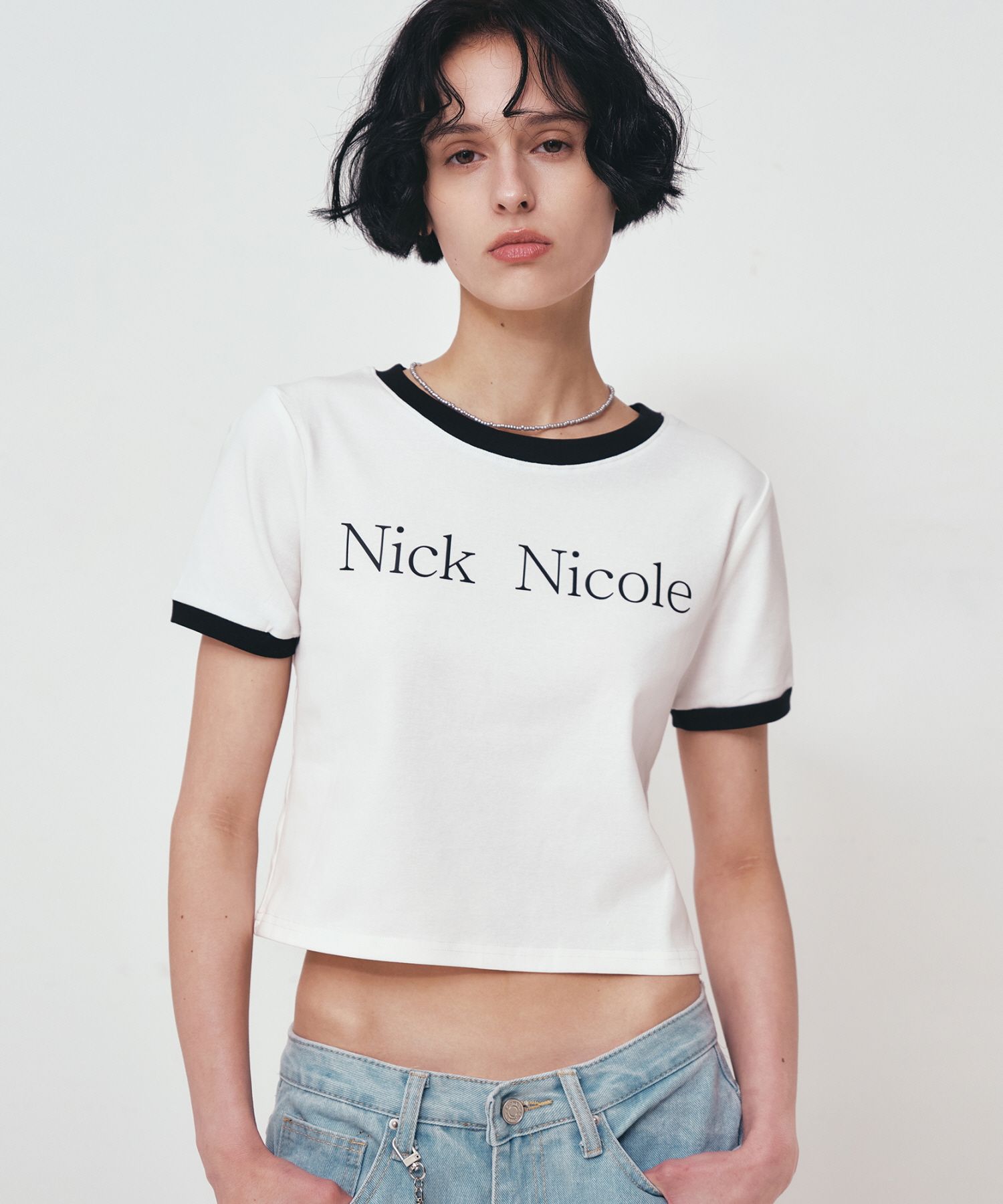 【NICK&NICOLE】 NICOLE SIGNATURE RINGER CROP TOP / 追跡付 MUSINSA公式 | NICK&NICOLE NICOLE SIGNATURE RINGER CROP
