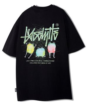 컬러풀 프로그 반팔티 블랙 YT-312