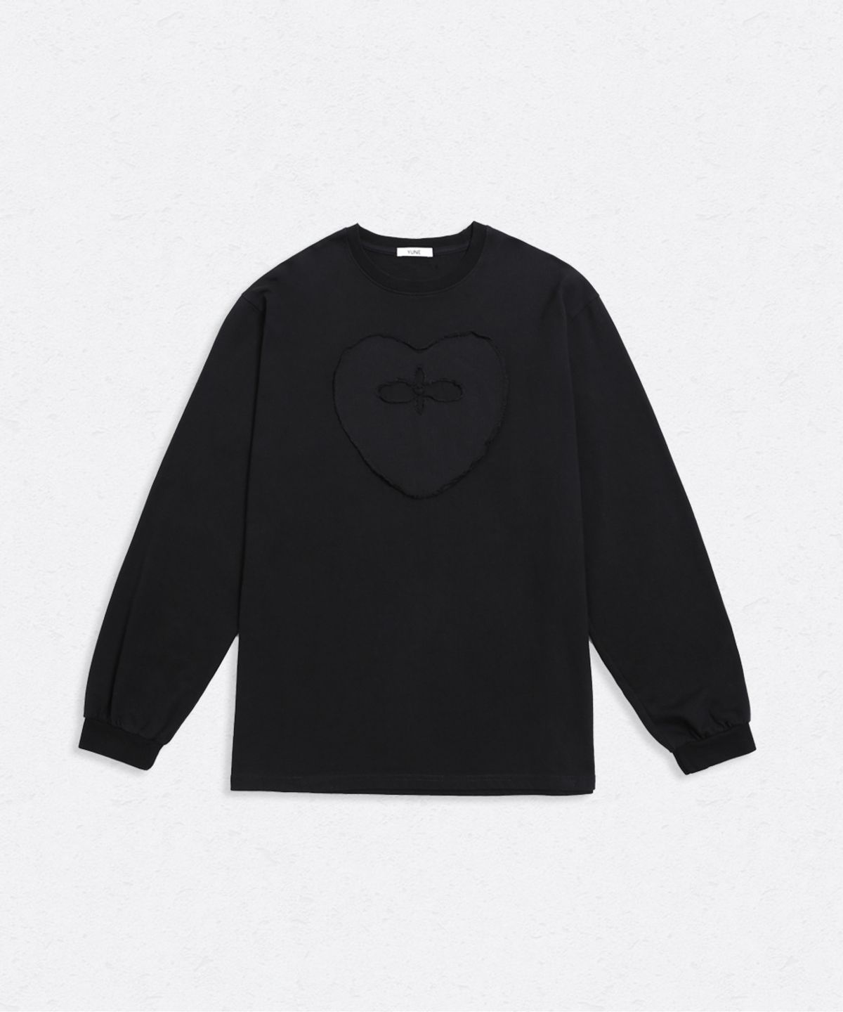 유네(YUNE) Faded Heart Longsleeve_[Black]
