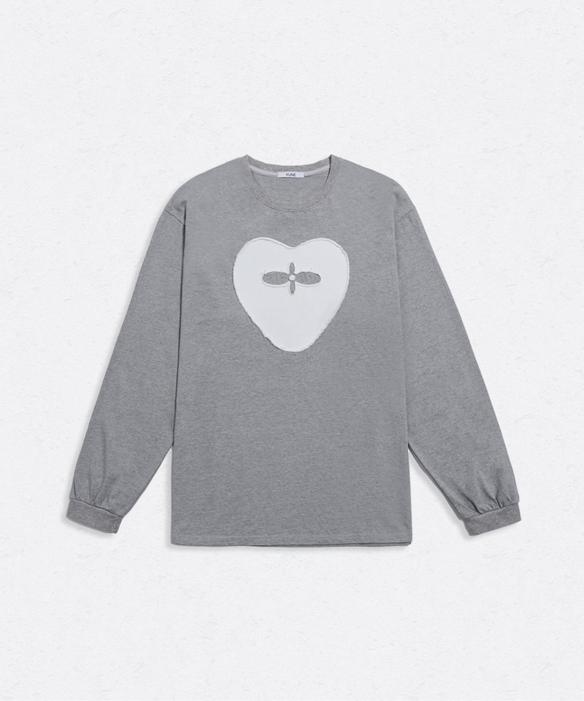 유네(YUNE) Faded Heart Longsleeve_[Gray]