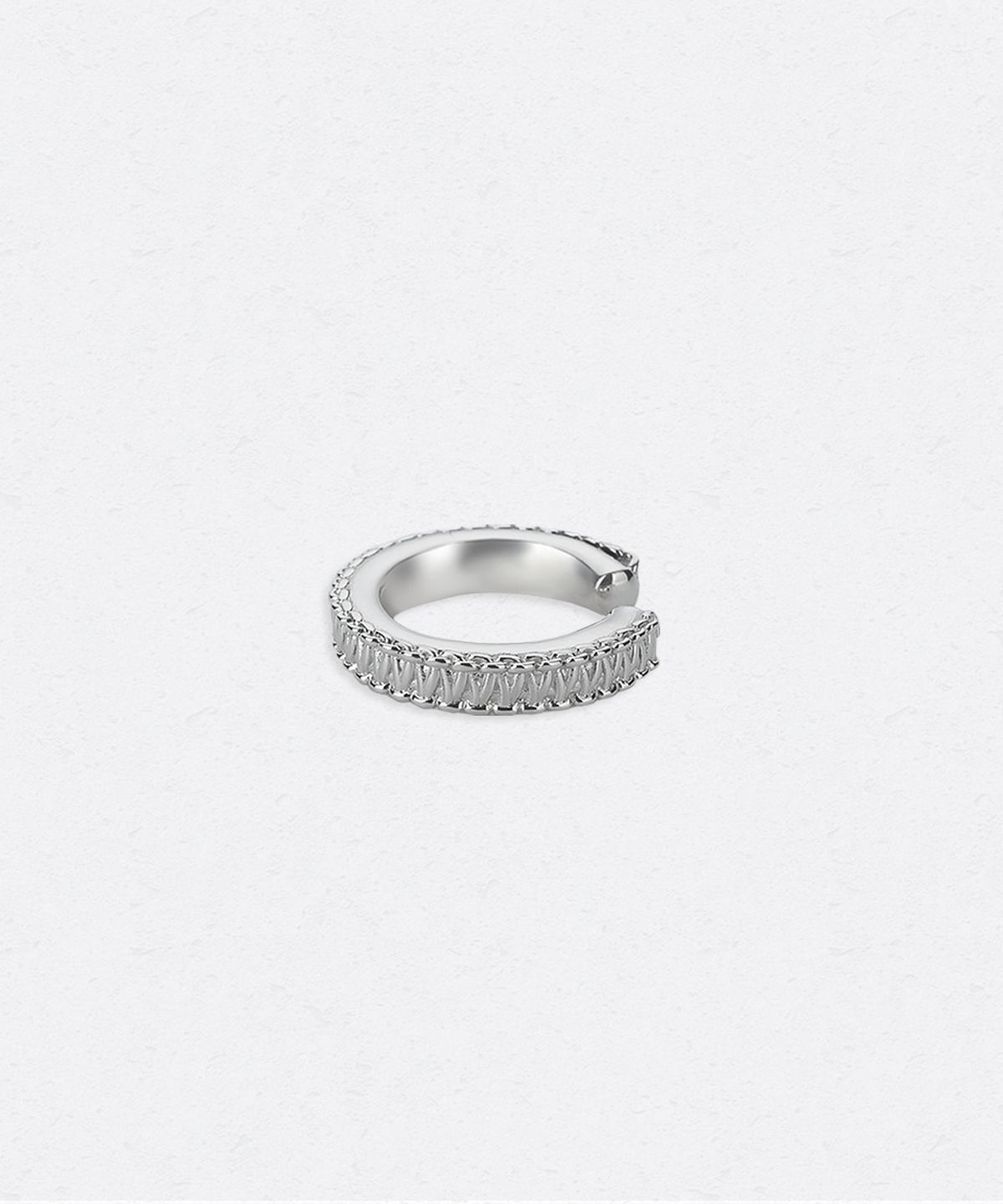 유네(YUNE) Woven Edge Ear Cuff_[Silver925]