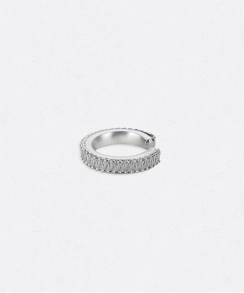 Woven Edge Ear Cuff_[Silver925]
