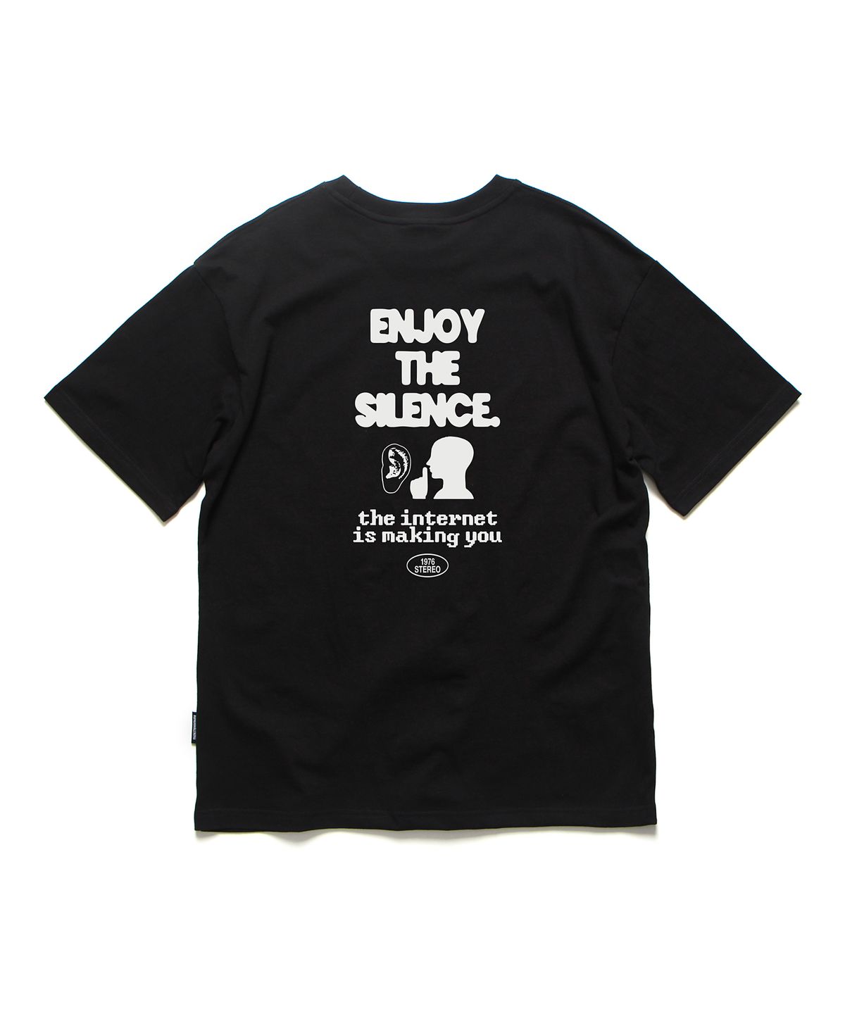 앱놀머씽(ABNORMALTHING) 사일런스 오버핏 티셔츠 블랙 (SILENCE T-SHIRT BLACK)