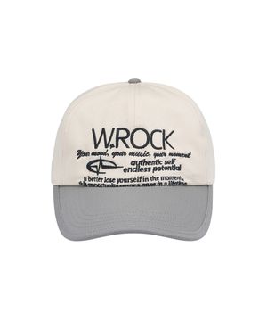W.ROCK Color Combination Ball cap_BE/GREY