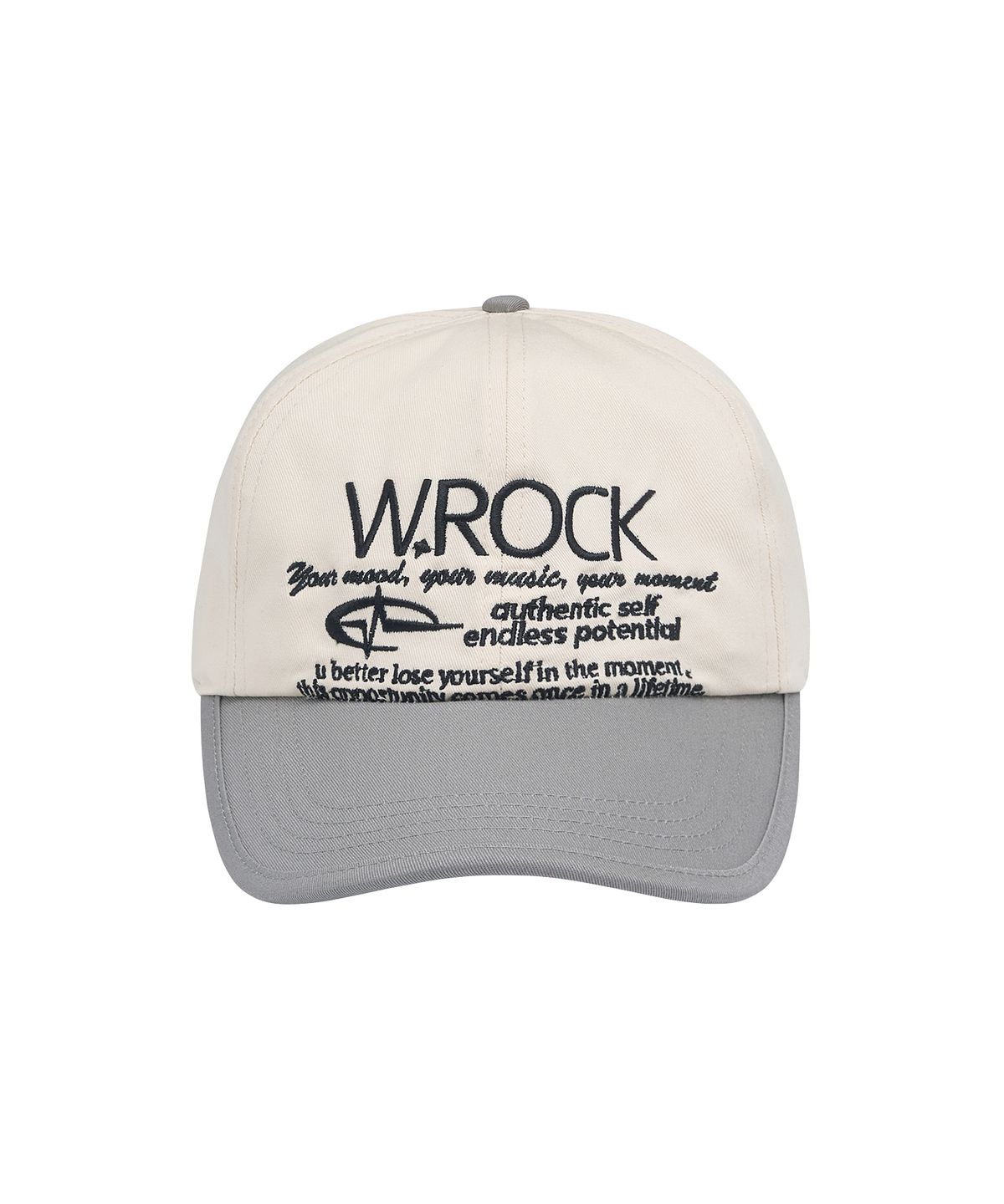 와일드락(WILDROCK) W.ROCK Color Combination Ball cap_BE/GREY