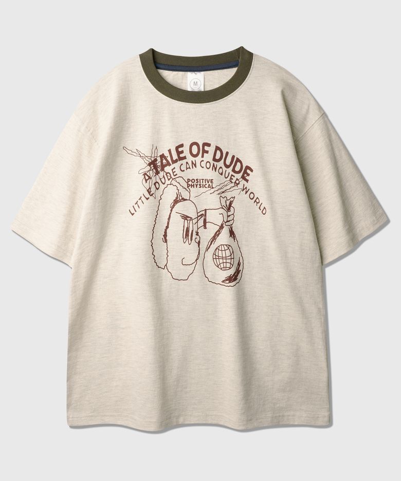 듀드 반팔티셔츠 오트밀 JIST2629