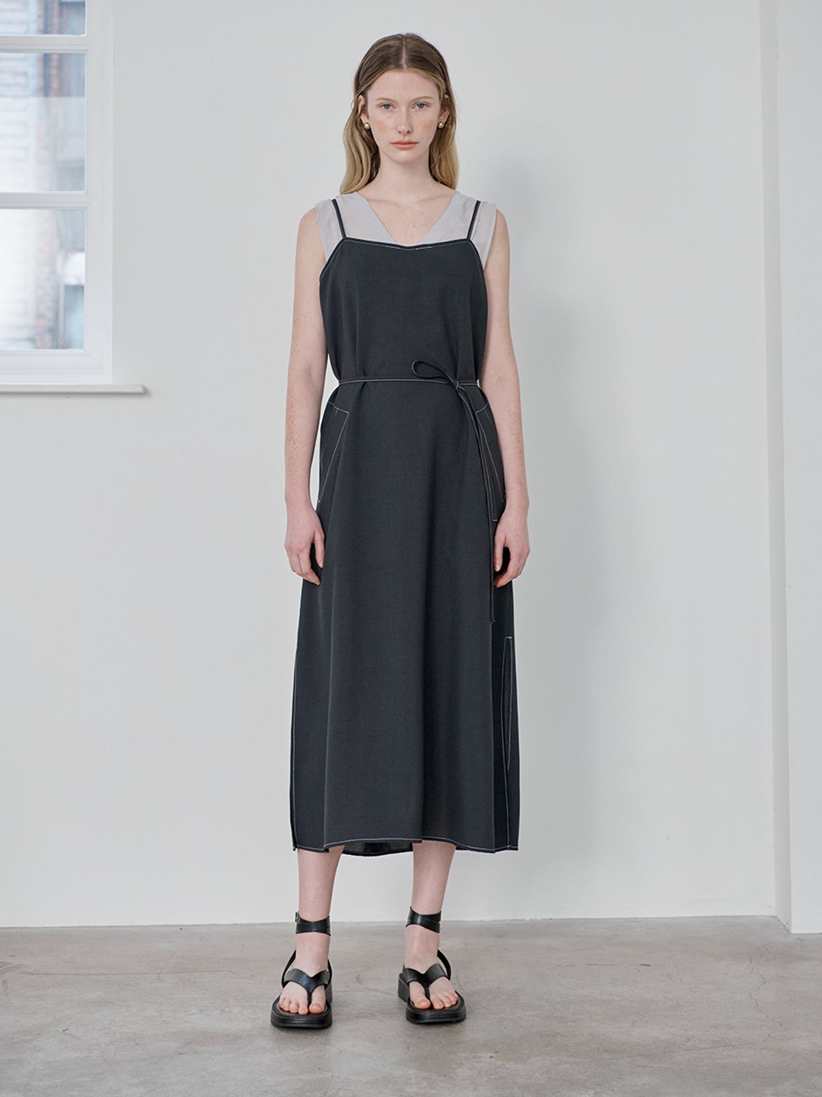 브이엔와이스튜디오(VNYSTUDIO) BUSTIER LAYERED SLEEVELESS DRESS_YB6OP18