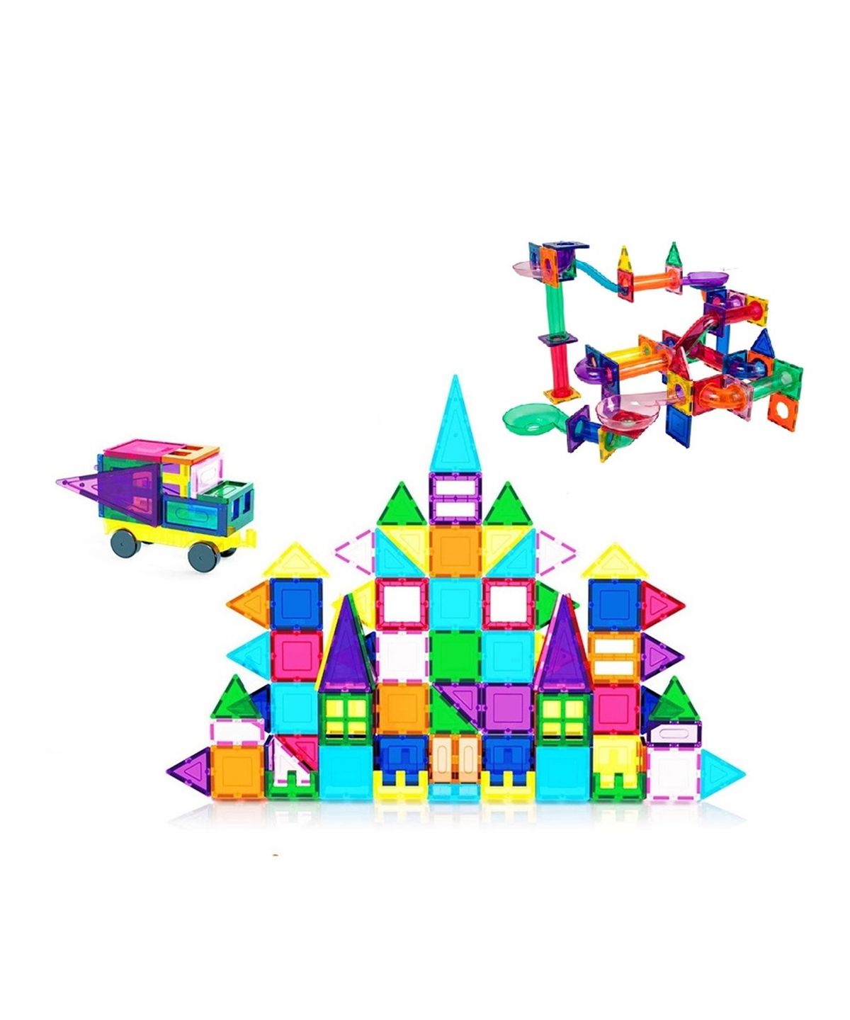 가이아(GAIA) [피카소타일] 마그네틱과 마블런 201PCS세트 ( 마블런100과  스트링백101PCS 2박스/ 자동차블럭포함)