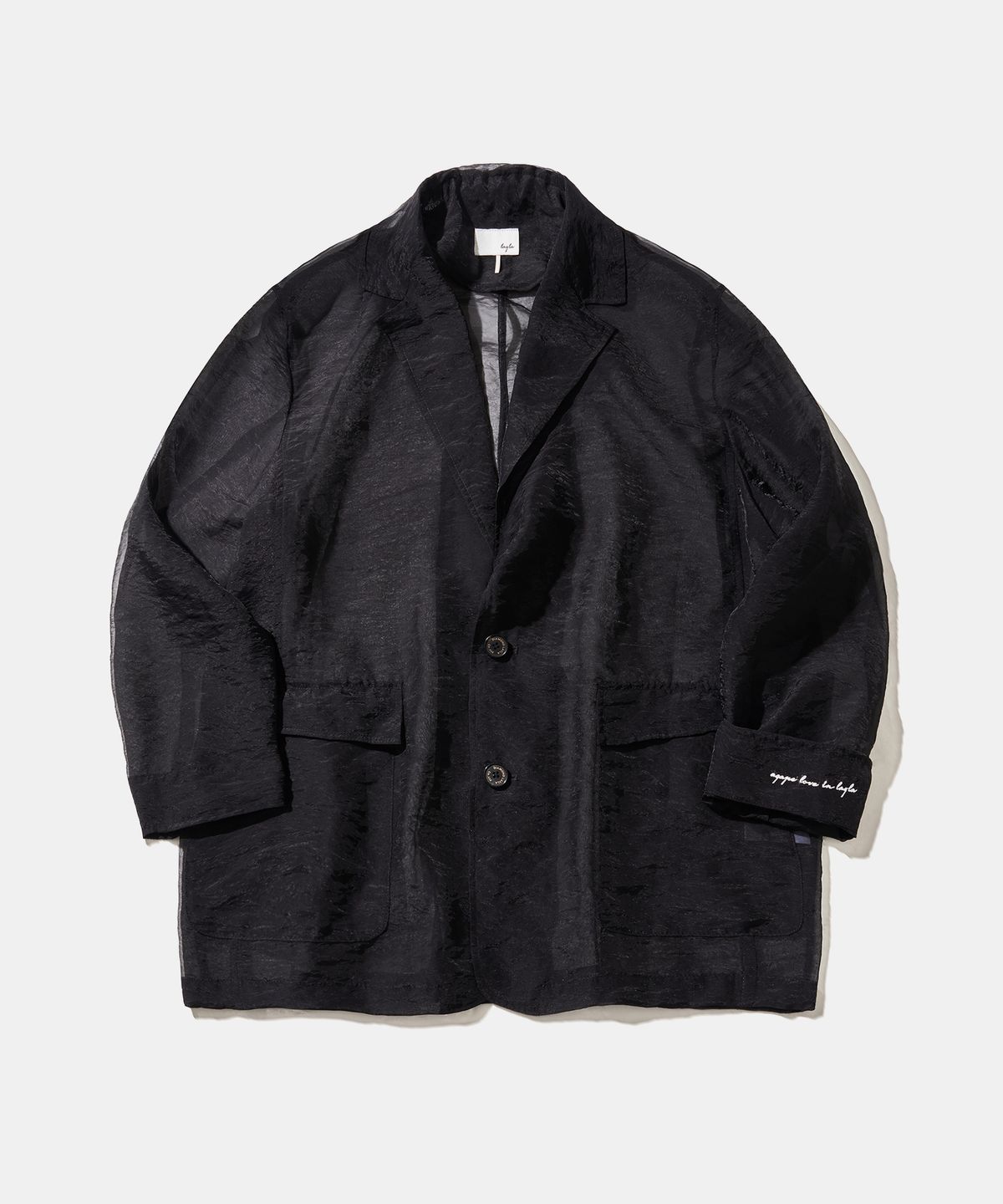 다이아몬드 레이라(DIAMOND LAYLA) Nightshade Sheer Mesh Blazer Jacket J34 Black