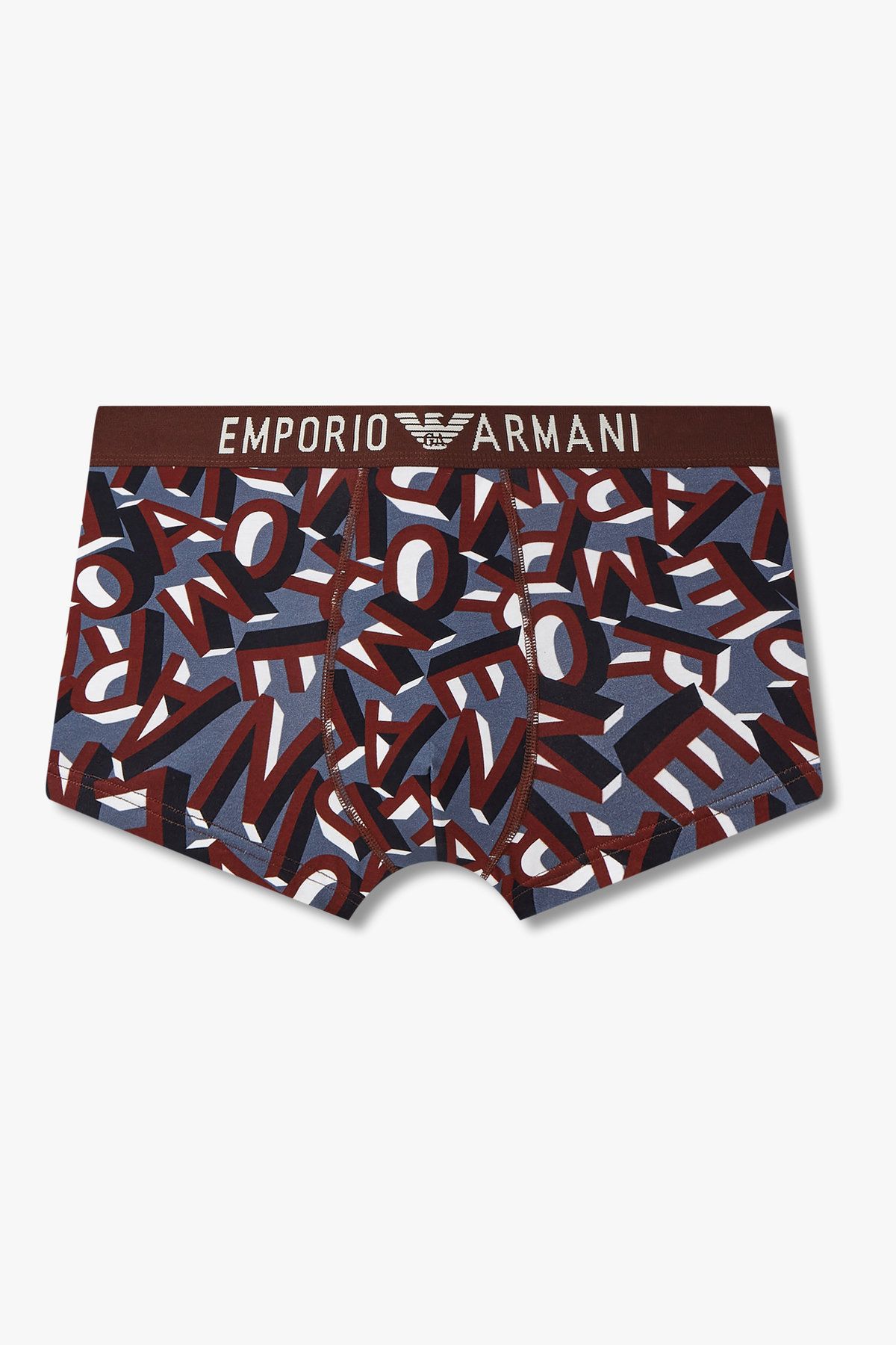 엠포리오 아르마니 언더웨어(EMPORIO ARMANI UNDERWEAR) 남성 프린트 디테일 밴딩 드로즈_브라운 0815112044