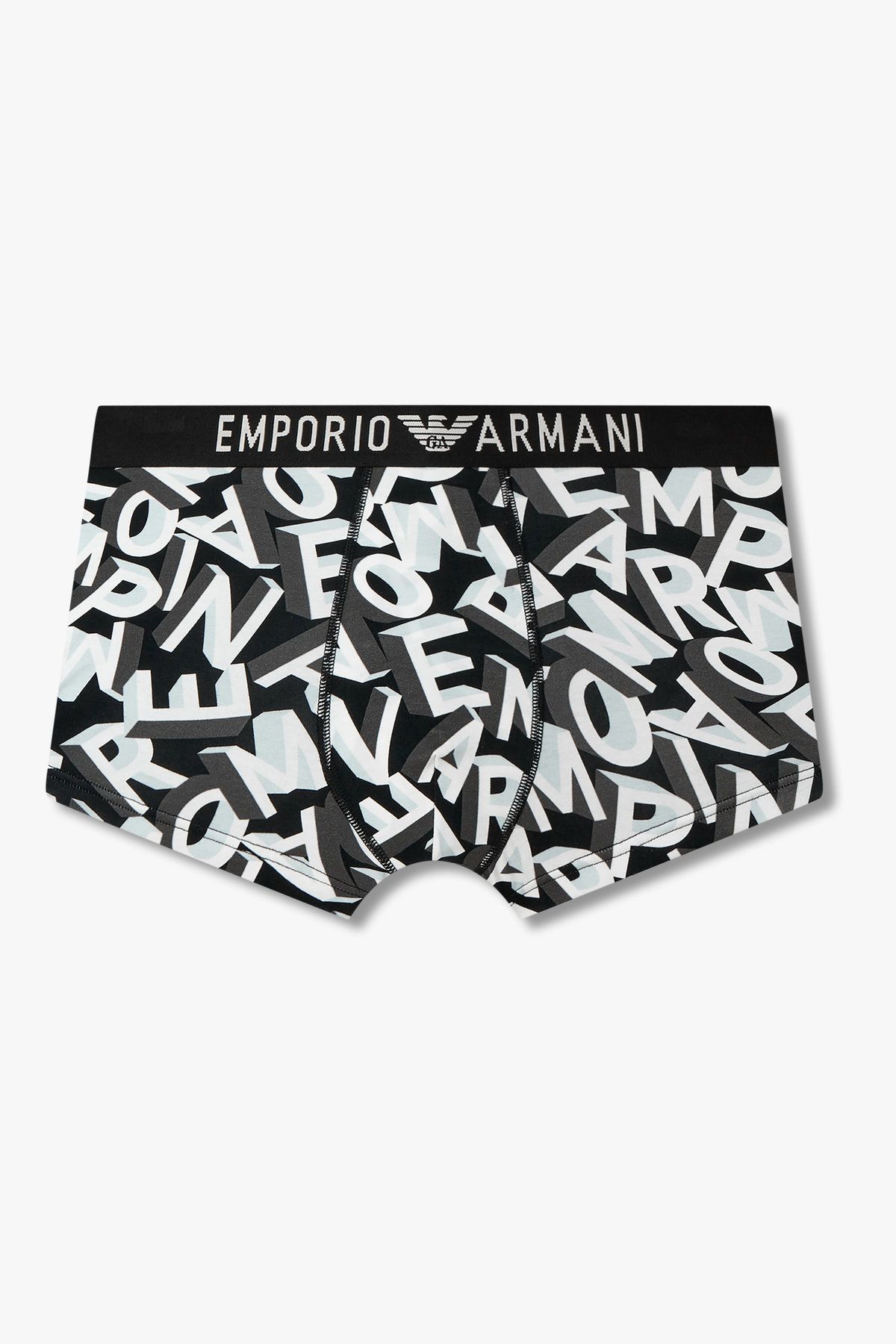 엠포리오 아르마니 언더웨어(EMPORIO ARMANI UNDERWEAR) 남성 프린트 디테일 밴딩 드로즈_블랙 0815112045