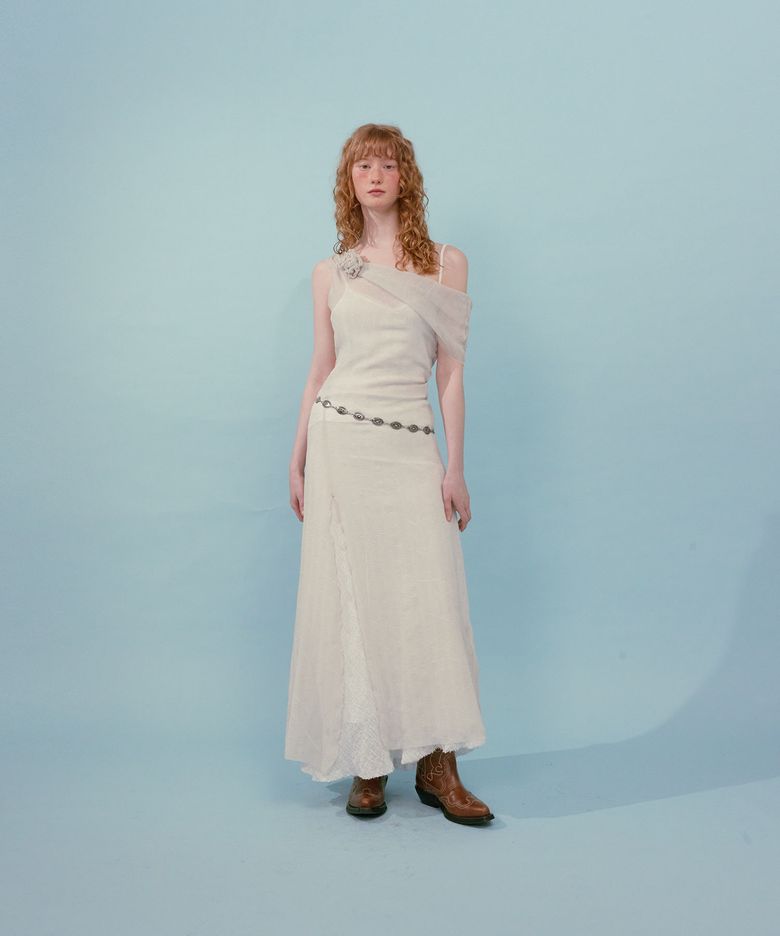Wave Sheer Dress (Ivory)