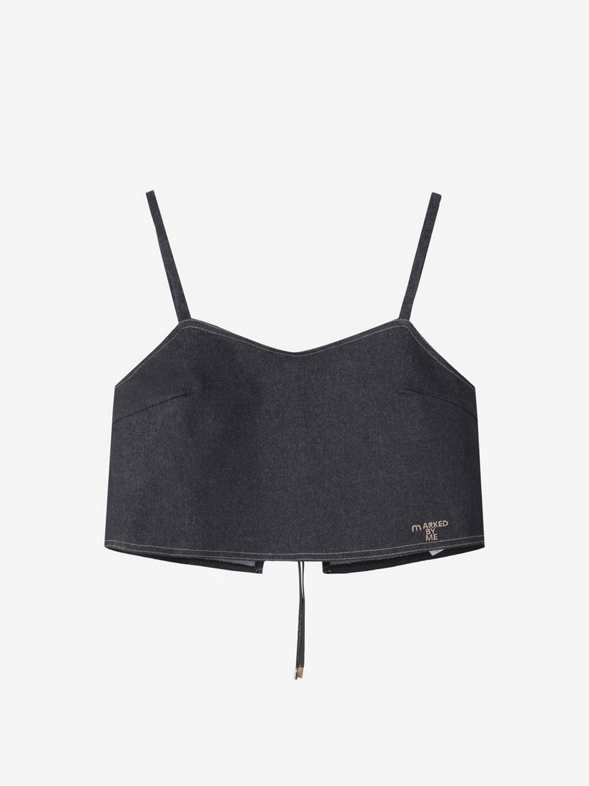 엘유브이엠(LUVM) SLEEVELESS DENIM BUSTIER_NAVY