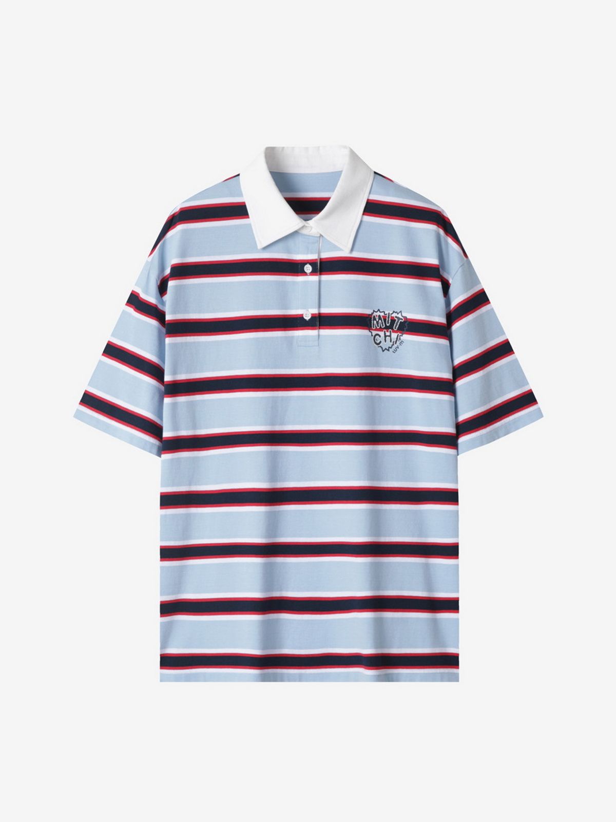 엘유브이엠(LUVM) UNISEX OVERSIZE STRIPE T-SHIRT_SKY BLUE