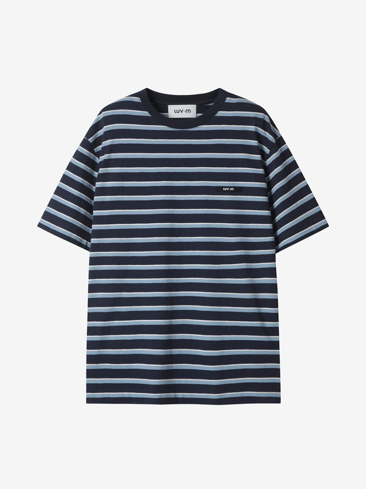 엘유브이엠(LUVM) UNISEX BASIC OVERSIZE TOP_STRIPED FABRIC