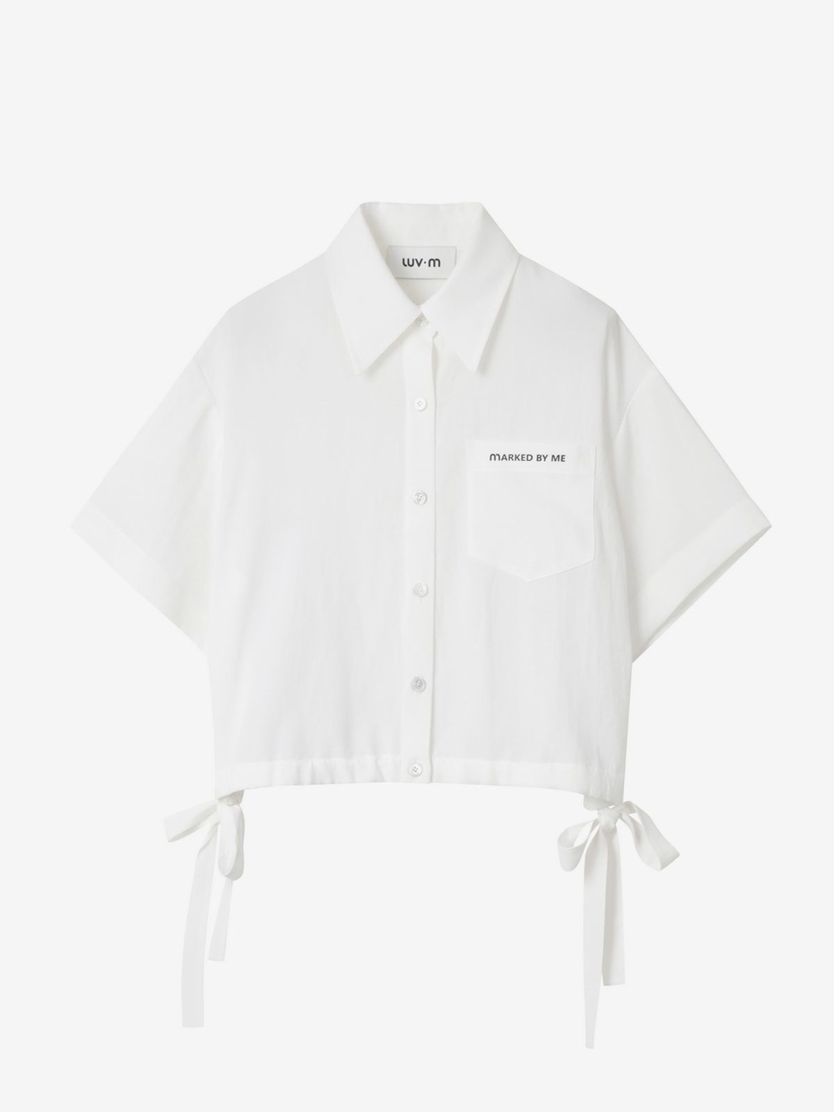 엘유브이엠(LUVM) COLLAR STRING SHIRTS_WHITE