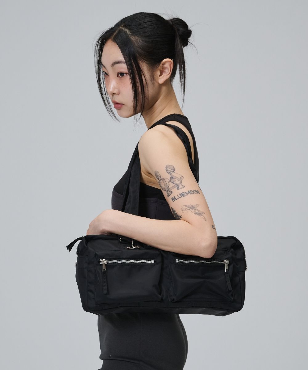 ★Opening Project★ Two Pocket Duffle Bag Black OP252UAB01B MUSINSA | OPENING PROJECT Two Pocket Duffle Bag - Black