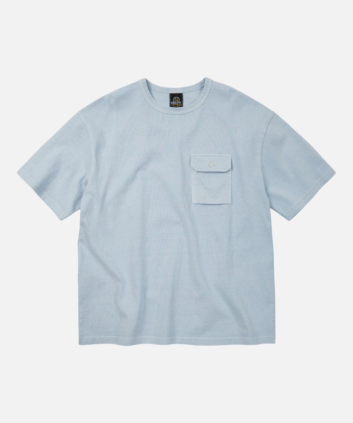 프리즘웍스(FRIZMWORKS) CIGARETTE POCKET PIGMENT DYEING TEE _ ICE