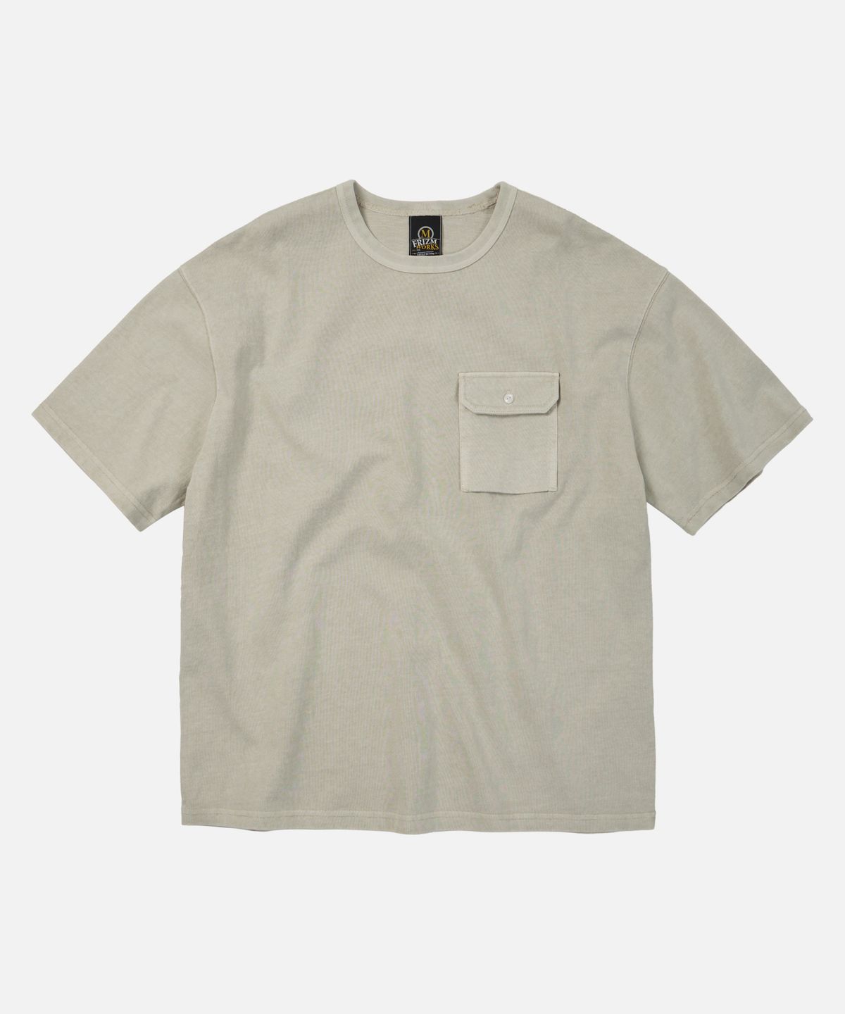 프리즘웍스(FRIZMWORKS) CIGARETTE POCKET PIGMENT DYEING TEE _ BEIGE