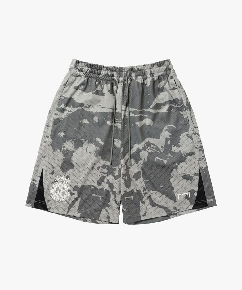 FC MESH KNIT ALLOVER SHORTS-LIGHT GREY