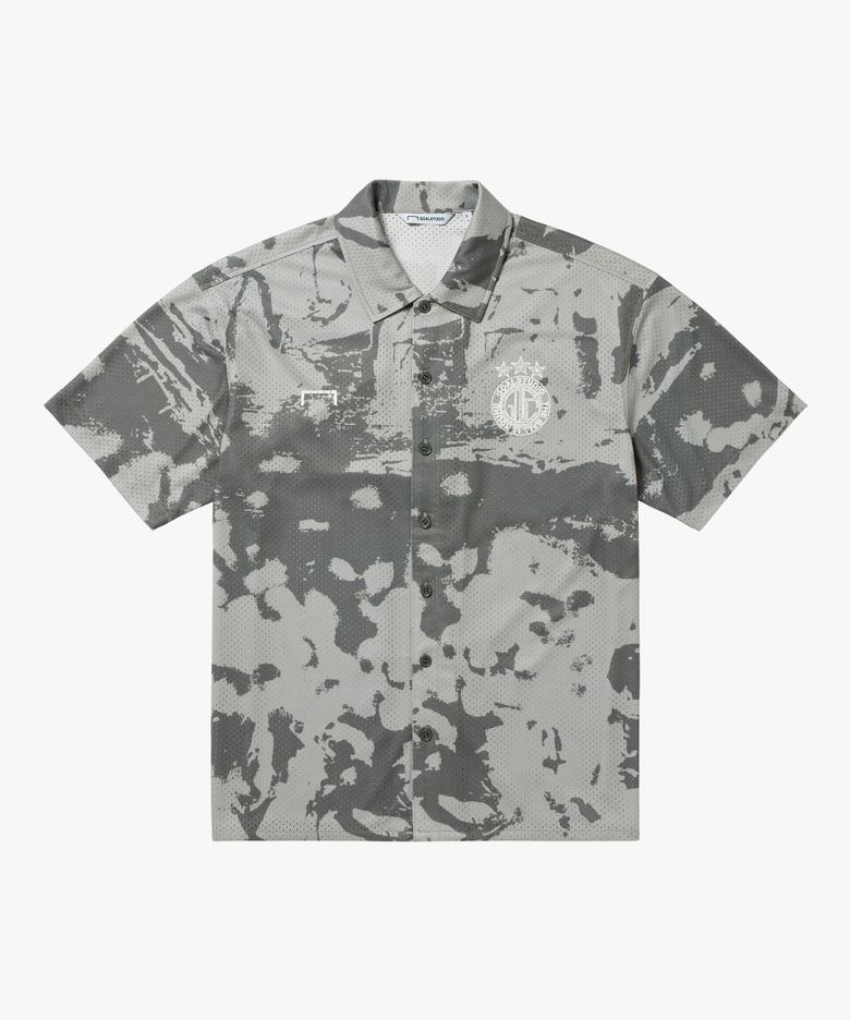 FC MESH KNIT ALLOVER SHIRT-LIGHT GREY