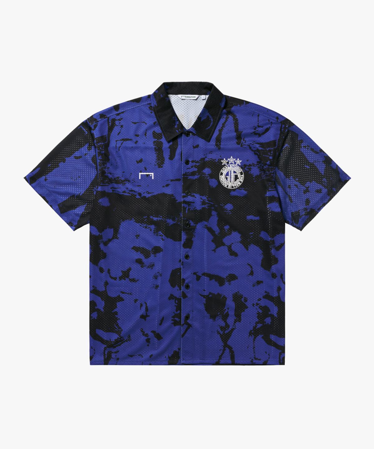 골스튜디오(GOALSTUDIO) FC MESH KNIT ALLOVER SHIRT-BLUE