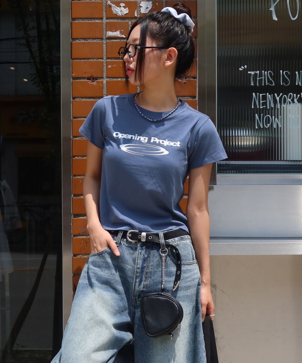 【OPENING PROJECT】 Identity T Shirt - Blue MUSINSA | OPENING PROJECT W Identity T Shirt - Blue Gray