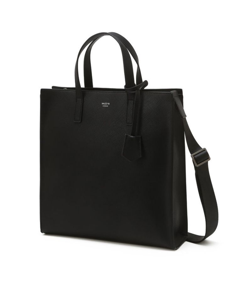 [KEVIN] 블랙 로고배색 크로스 토트백 33cm HJBA6F887BK
