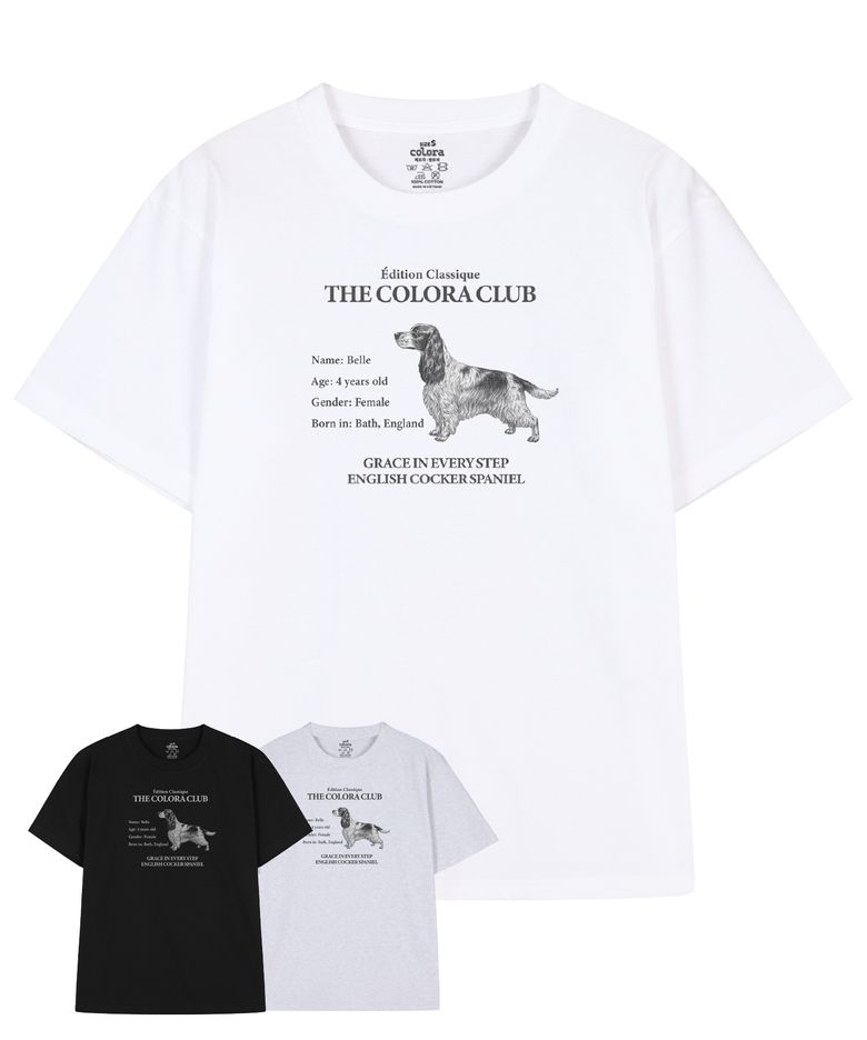 컬로라 클럽 코카스파니엘 반팔 티셔츠 (3color)