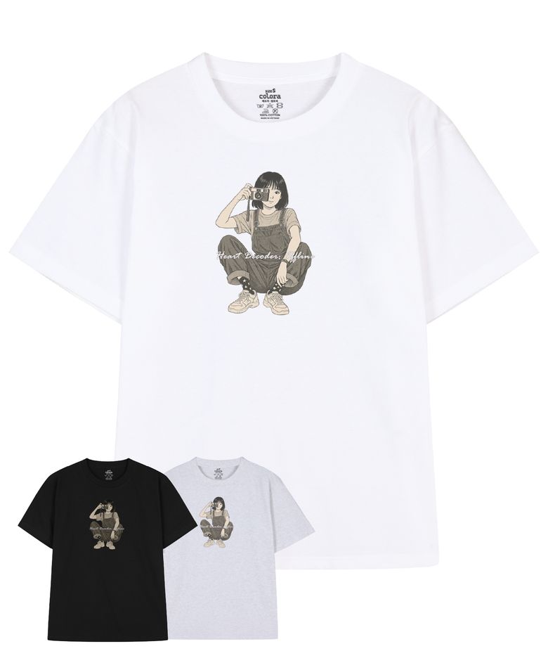 하트 디코더 오프라인 반팔 티셔츠 (3color)