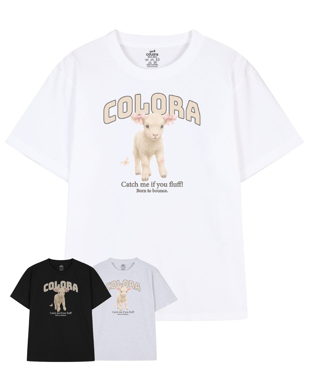 컬로라(COLORA) 캐치 미 이프 유 플루프 반팔 티셔츠 (3color)