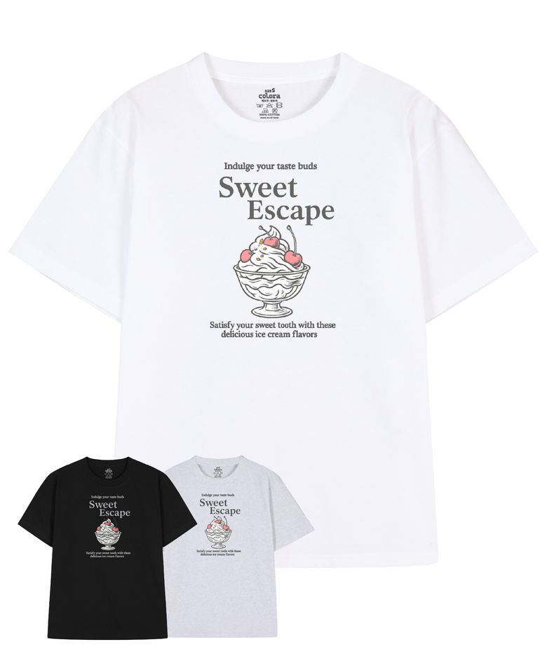 스윗 이스케이프 반팔 티셔츠 (3color)