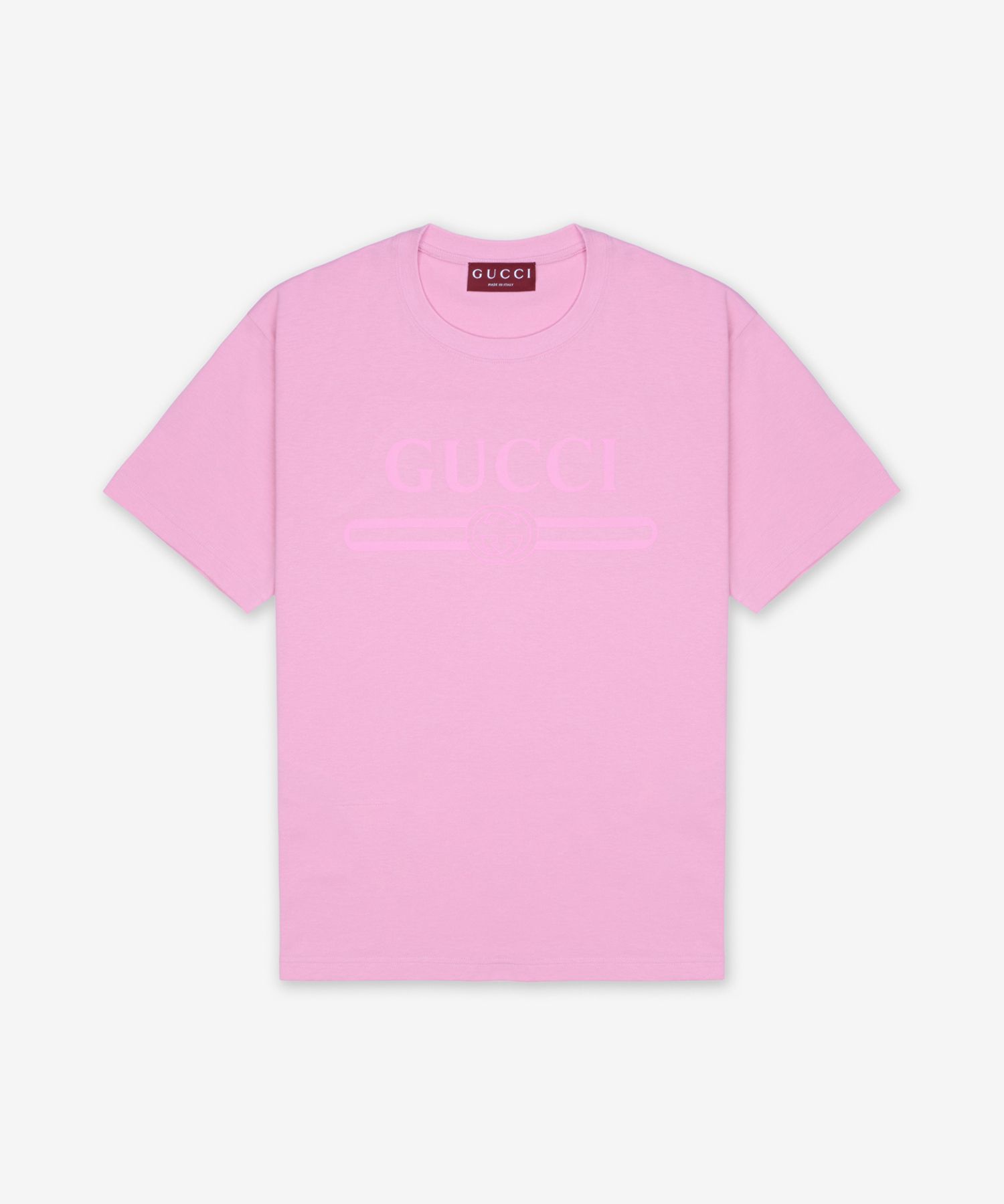 ★GUCCI★ Printed Cotton Jersey Short Sleeve T-Shirt Pink 78 MUSINSA | GUCCI Printed Cotton Jersey Short Sleeve T-Shirt