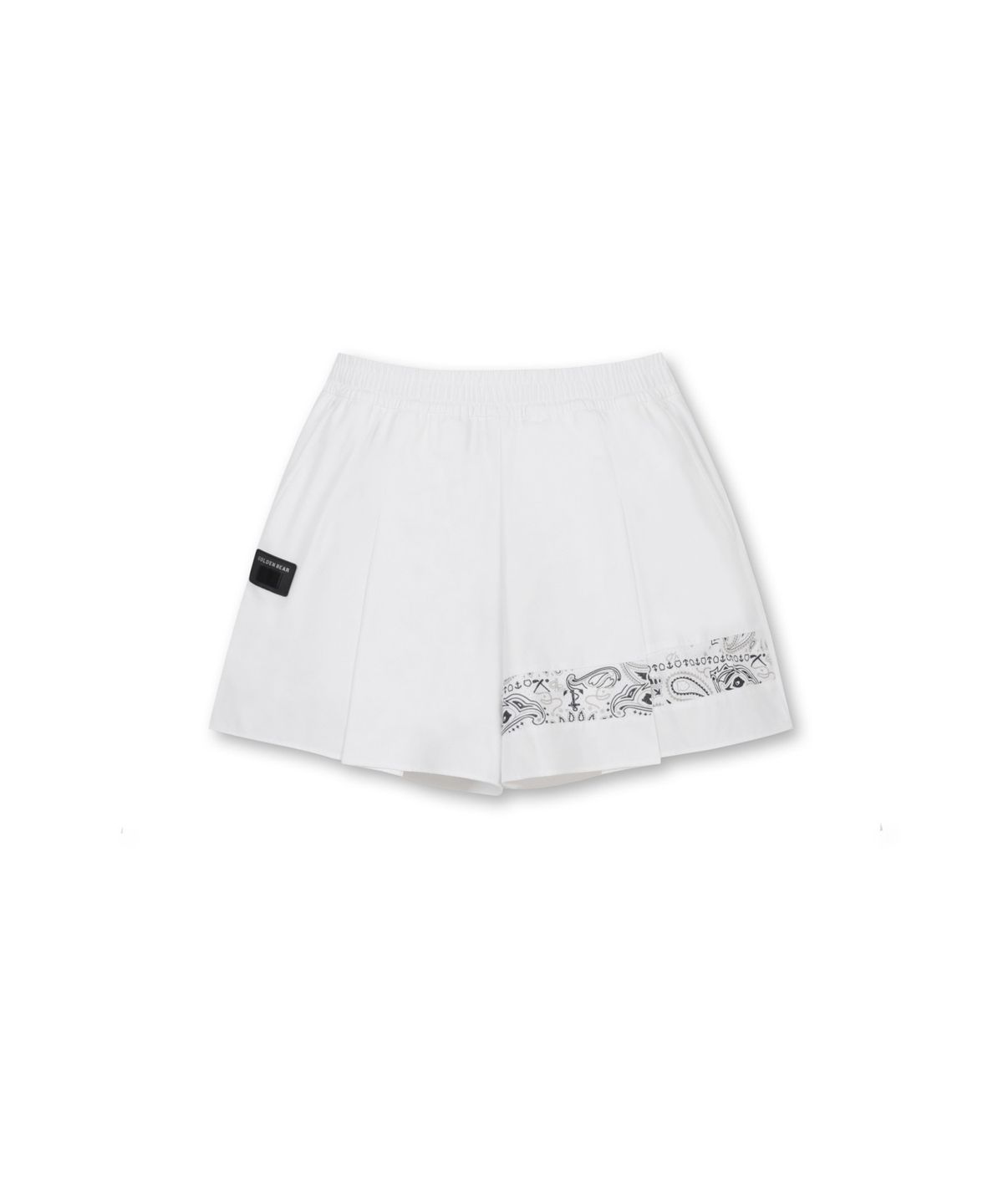 골든베어(GOLDEN BEAR) Paisley Printed Pleats Shorts_G5PAW25601IVX