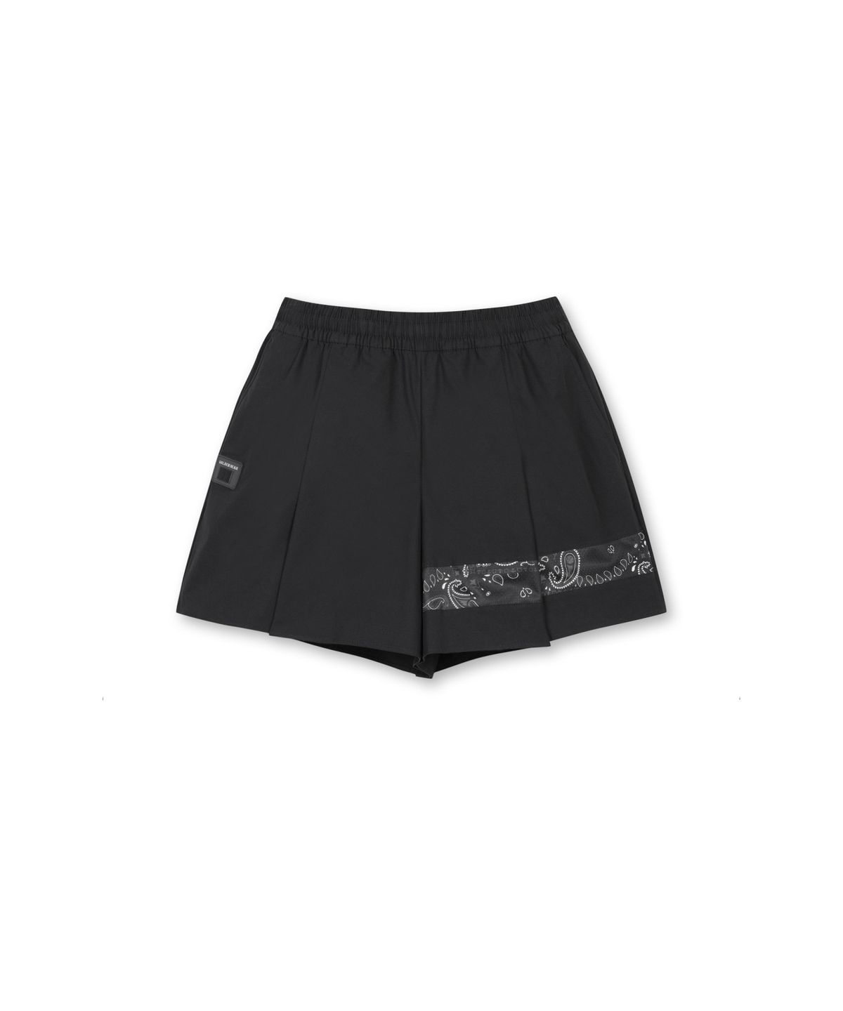 골든베어(GOLDEN BEAR) Paisley Printed Pleats Shorts_G5PAW25601BKX