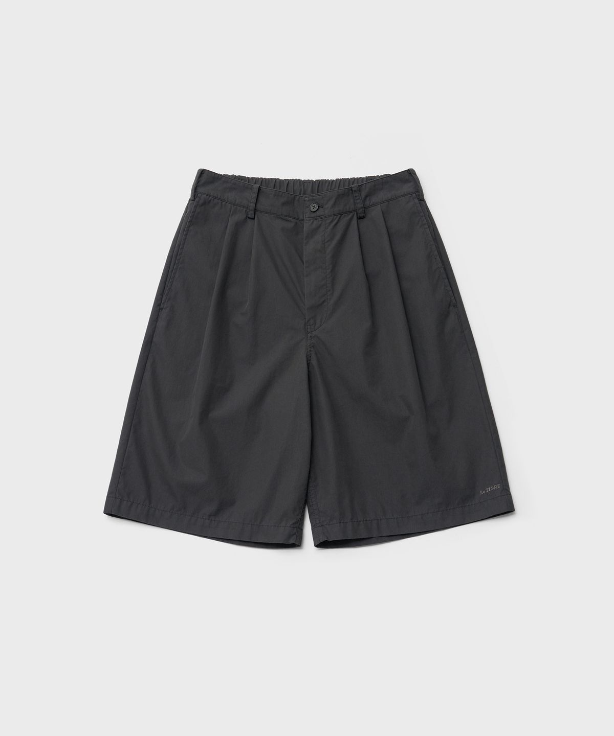르티그레(LE TIGRE) Two Tuck Banded Shorts (Almost Black)