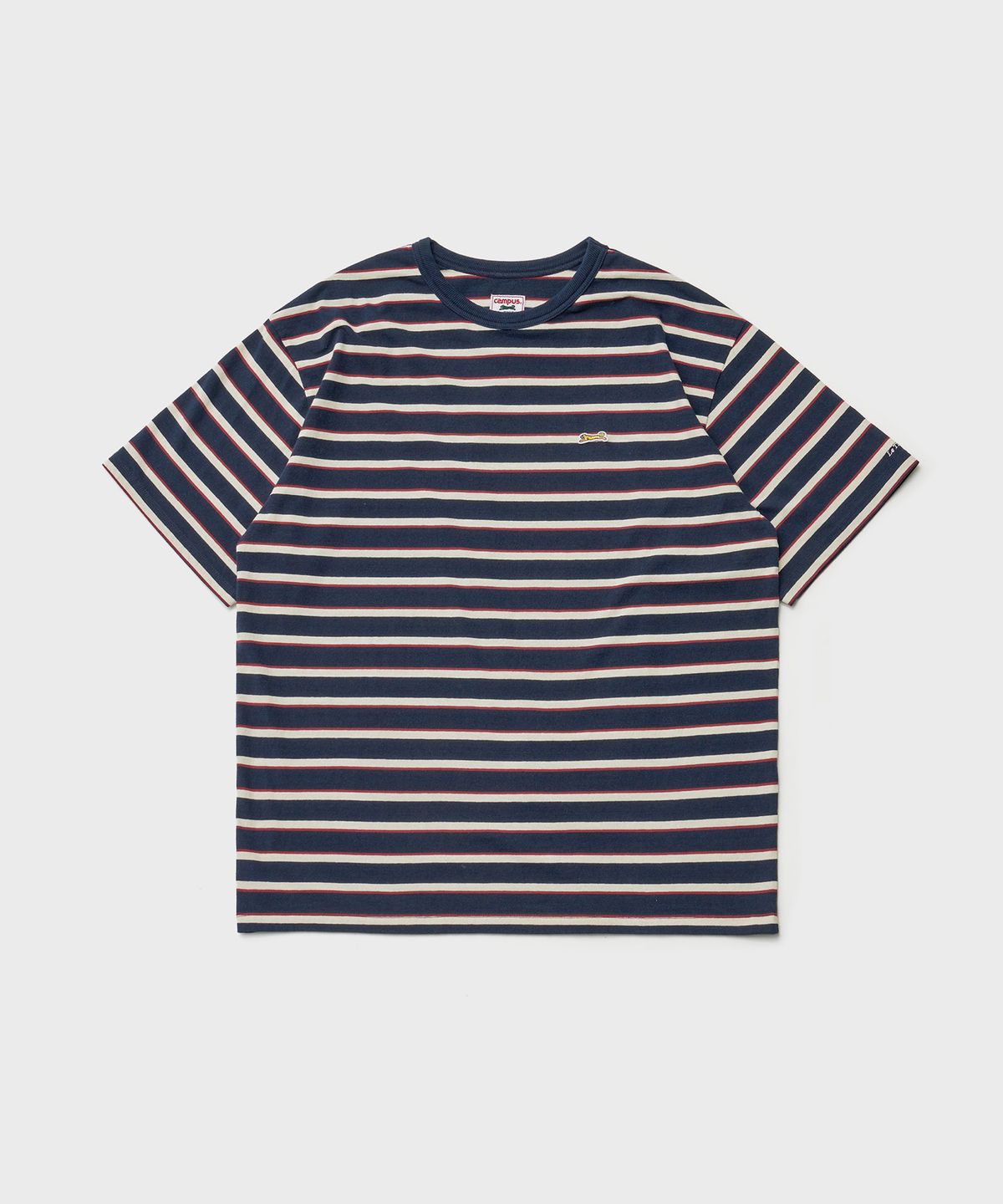 르티그레(LE TIGRE) Multi Stripe Half T-shirt (Navy)