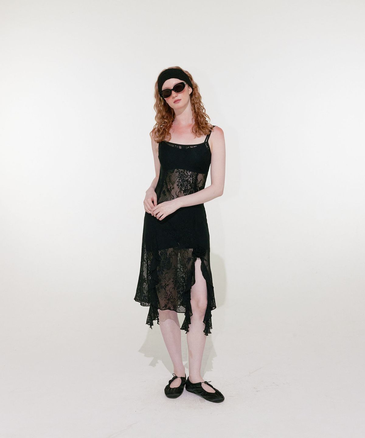 루루서울(LOULOUSEOUL) Antique See Through Dress (Black)