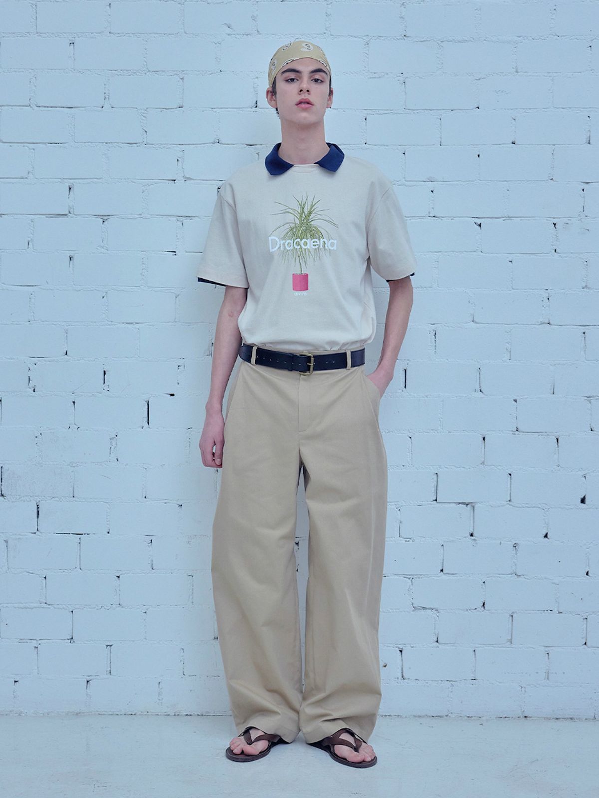 엘유브이엠(LUVM) STRAIGHT COTTON PANTS FOR MEN_CAMEL